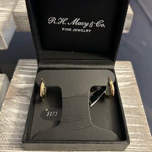 Gold hoop earrings - Macys gold over silver reg $175 Sale!!